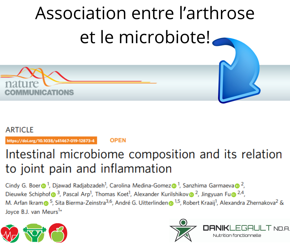 Danik Legault Naturopathe Association Entre L'arthrose Et Le Microbiote