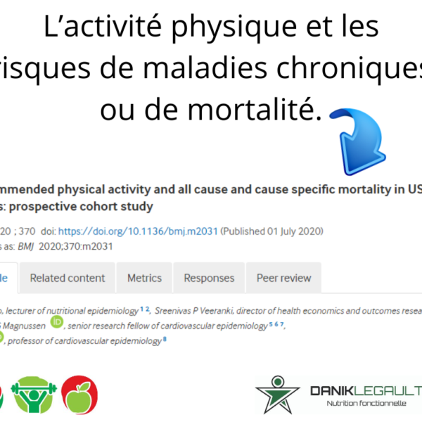 Danik Legault Naturopathe L'activité Physique Et Les Risques De Maladies Chroniques Ou De Mortalité