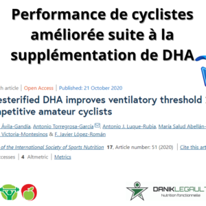 danik legault naturopathe performance de cyclistes améliorée suite à la supplémentation de dha