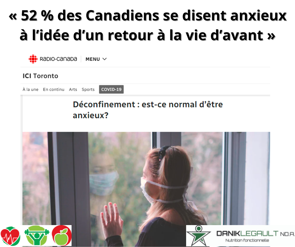 danik legault naturopathe 52% des canadiens se disent anxieux à l'idée d'un retour à la vie d'avant