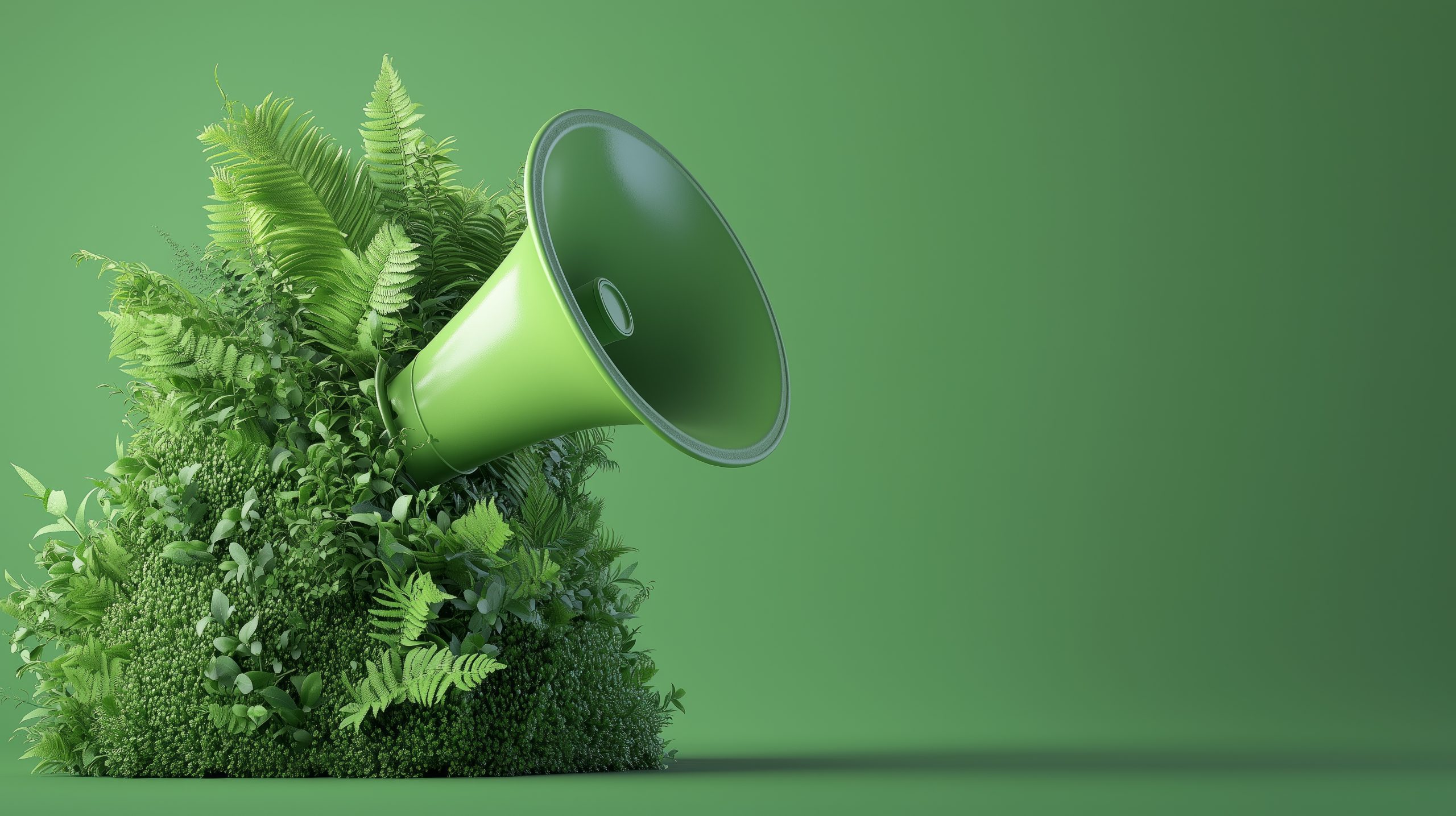 Image of a speaker in nature leafs